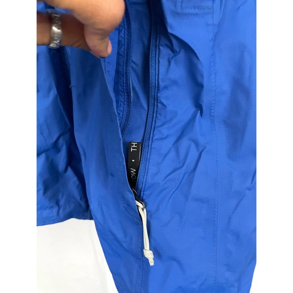The North Face Blue Windbreaker Jacket MEDIUM Full Zip Softshell Hooded Light - Picture 10 of 13